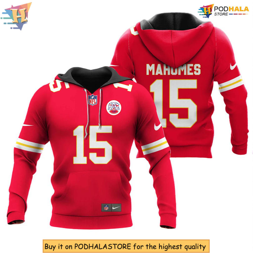 Patrick Mahomes AFC Champs Kansas City Chiefs Youth Hoodie, White Zip Up