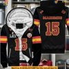 Patrick Mahomes Number 15 Kansas City Chiefs Hoodie 3D