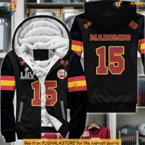 Patrick Mahomes Number 15 Kansas City Chiefs Hoodie 3D