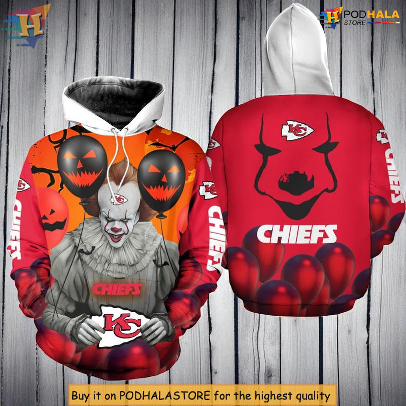 Pennywise Dancing Clown It Kansas City Chiefs Mens Hoodie, Halloween Gear