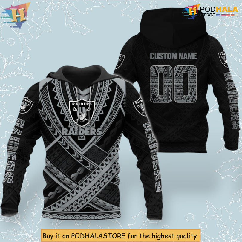 Personalized Name and Number Design Las Vegas Raiders All Over Print Hoodie 3D