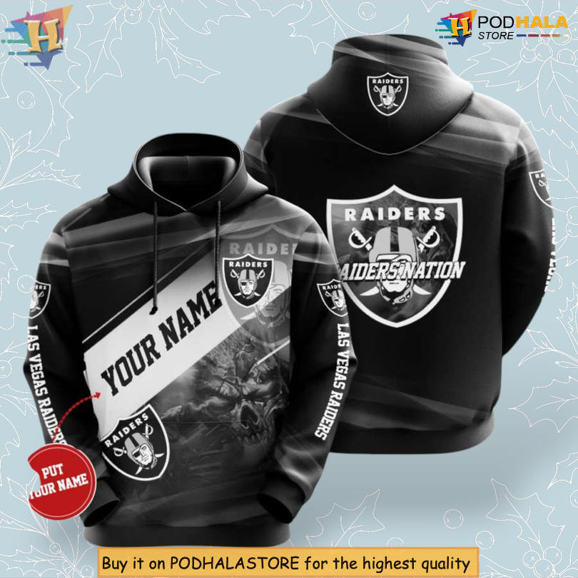 Personalized Name Print Las Vegas Raiders Hoodie 3D Custom Fan Apparel