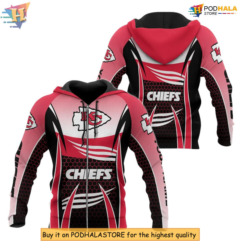 Red Streak Fan Personalized Kc Chiefs Hoodies, Custom 3D Apparel Edition