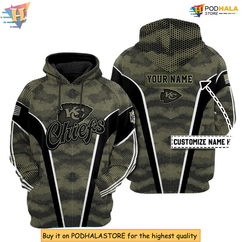 Tactical Camo Kc Chiefs Hoodie, Custom Military Style Limited Edition 3D