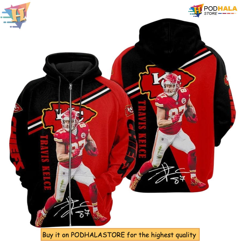Travis Kelce Dominance Kansas City Chiefs Hoodie 3D, Custom Fan Apparel