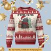 Black Cat Its Fine Everything Is Fine Humor Quote Funny Christmas Sweater