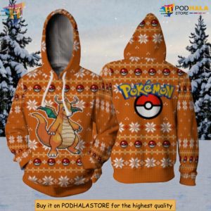 Dragonite Pokemon Christmas Best Ugly Christmas Hooded Sweaters