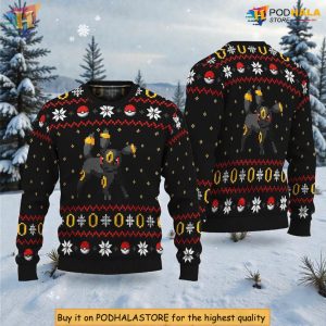 Ring Of Umbreon Pokemon Ugly Christmas Sweater, Xmas Gifts