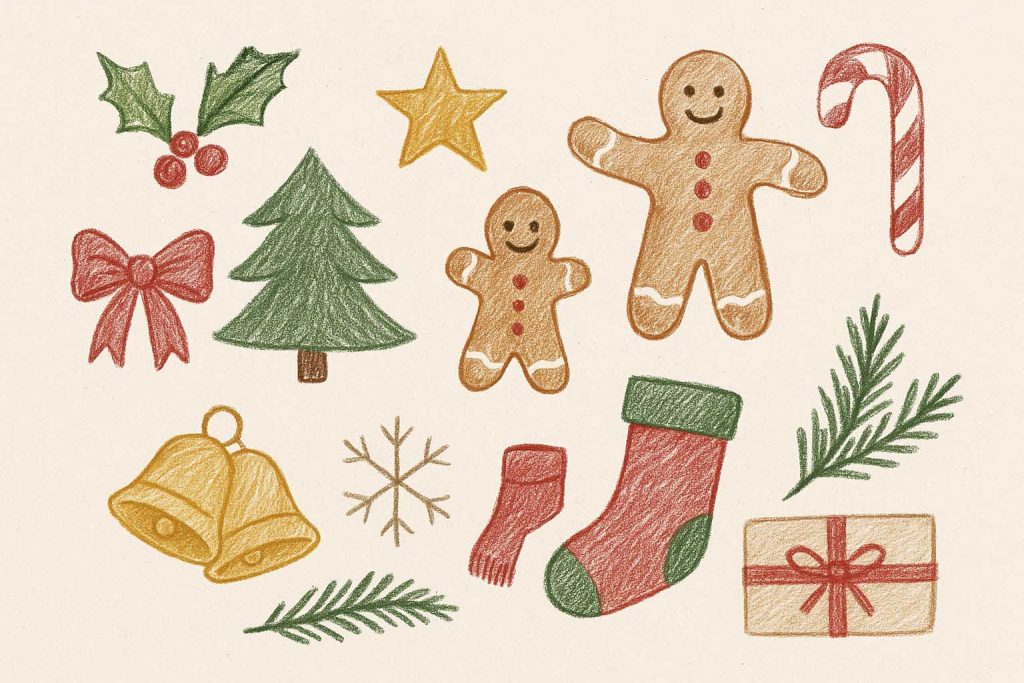 Handwritten elements xmas Handwritten elements xmas