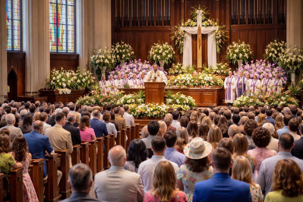 Easter Sunday church service United States