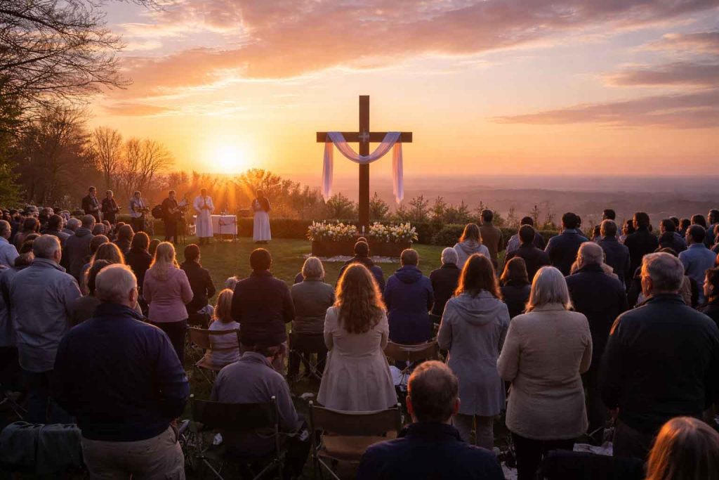 Easter Sunday sunrise church service