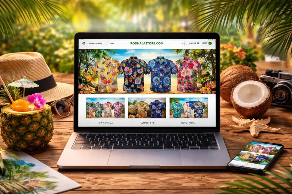 online tropical shirt store website