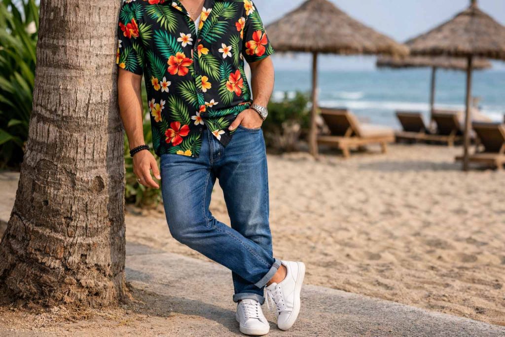 what to wear with hawaiian shirt casual outfit