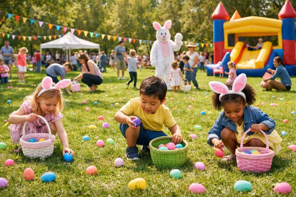 community easter egg hunt park event