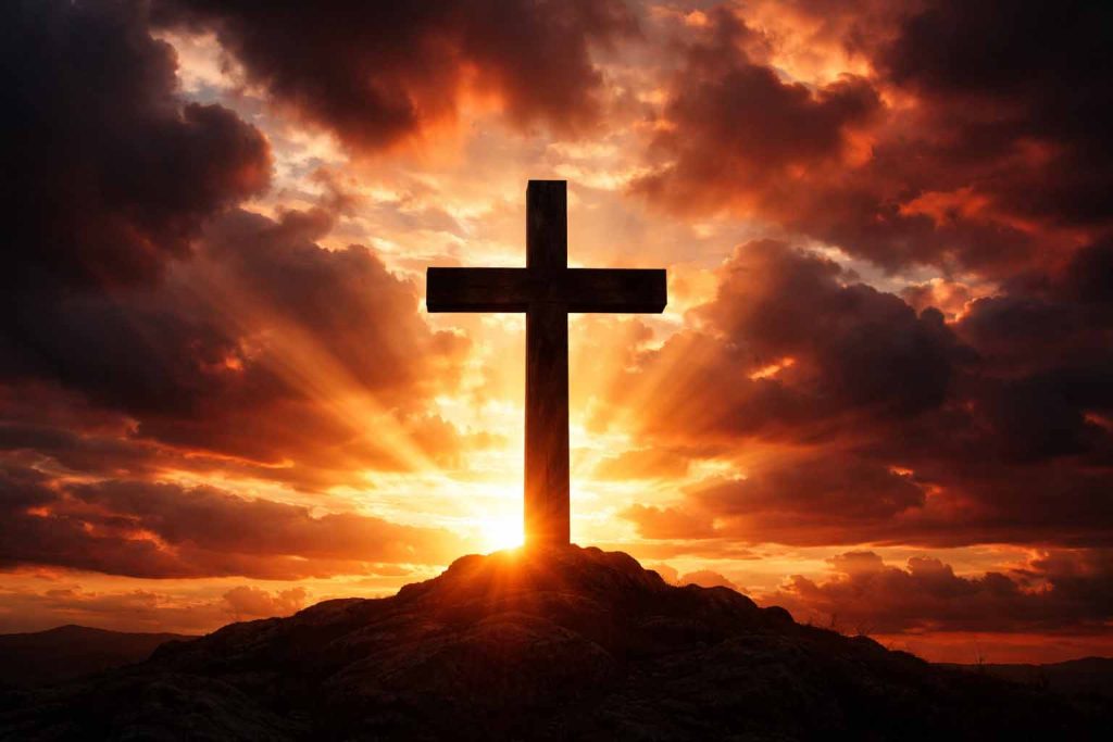 cross silhouette dramatic sky Good Friday cross silhouette dramatic sky Good Friday
