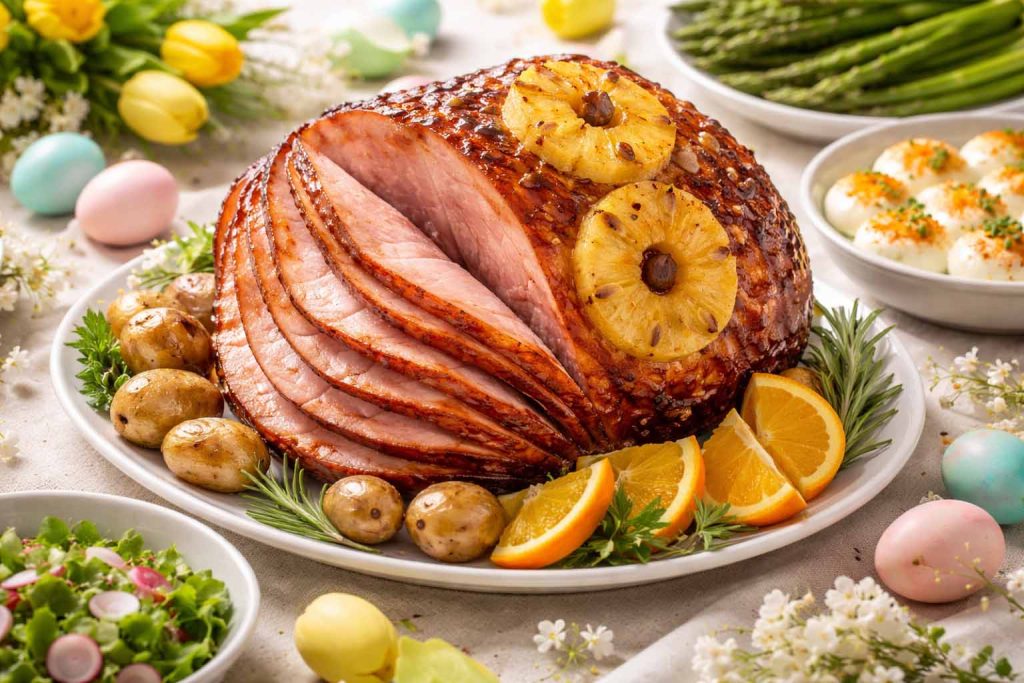 traditional easter ham glazed table traditional easter ham glazed table