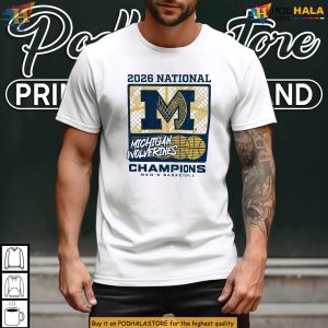 Michigan Wolverines Men's Basketball 2026 National Champions NCAA Vintage Tee