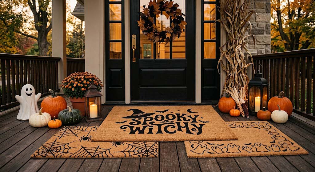 funny witchy Halloween doormat designs for front porch funny witchy Halloween doormat designs for front porch