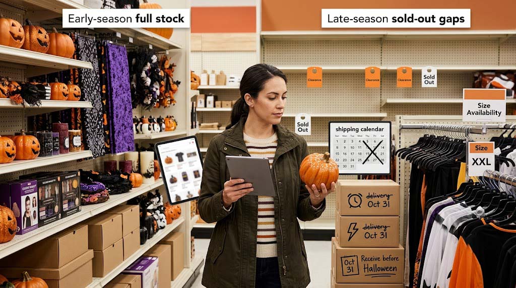 Halloween shopping timeline for costumes, decorations, and seasonal clearance