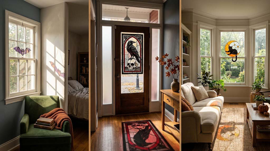 gothic, witchy, and celestial suncatcher designs for different rooms gothic, witchy, and celestial suncatcher designs for different rooms