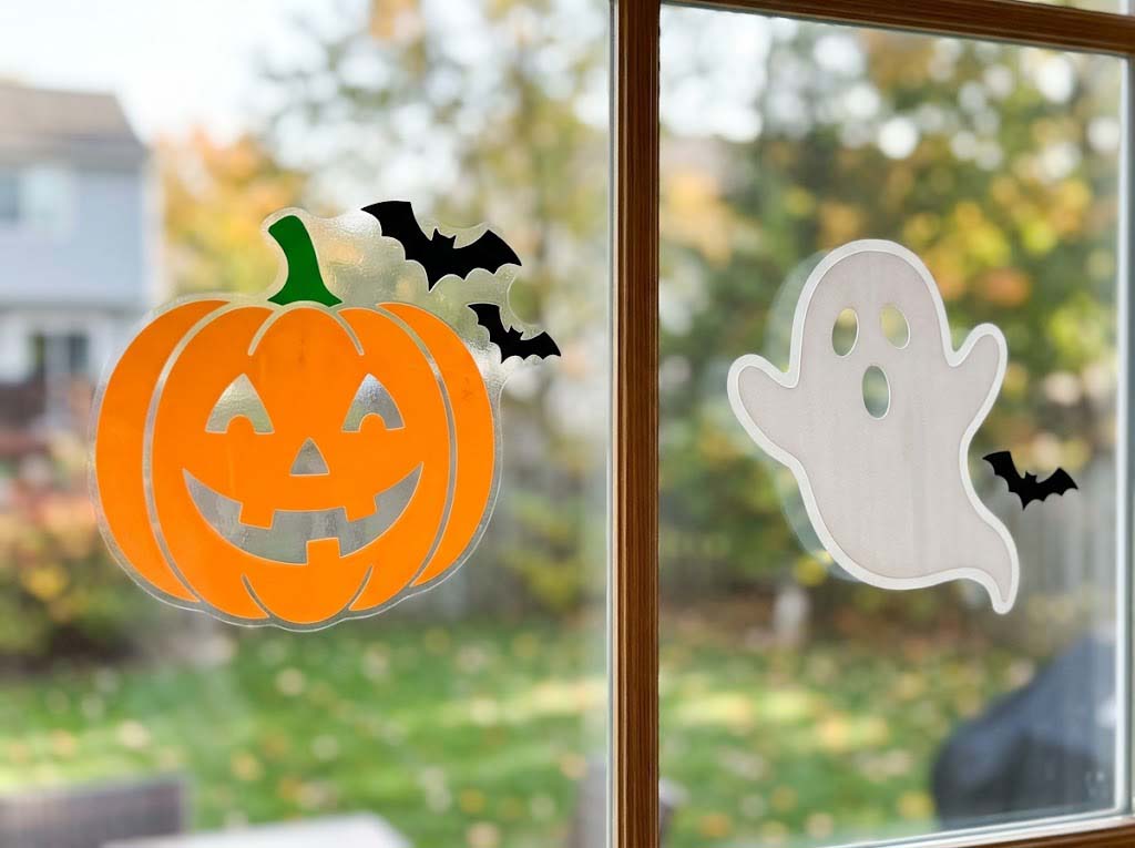 static cling versus adhesive Halloween window decals static cling versus adhesive Halloween window decals