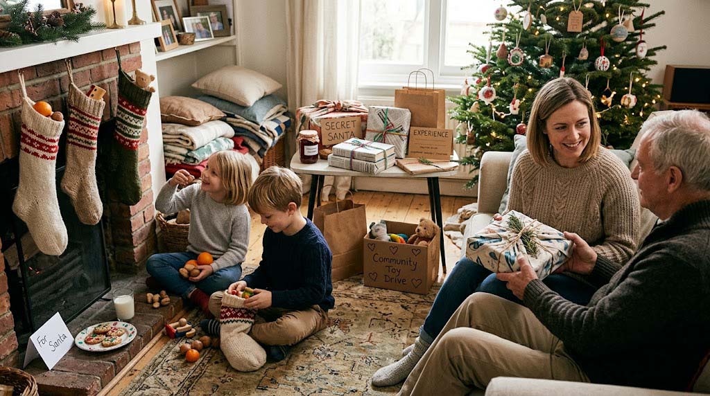 Christmas stockings, Secret Santa, handmade gifts, and sustainable giving