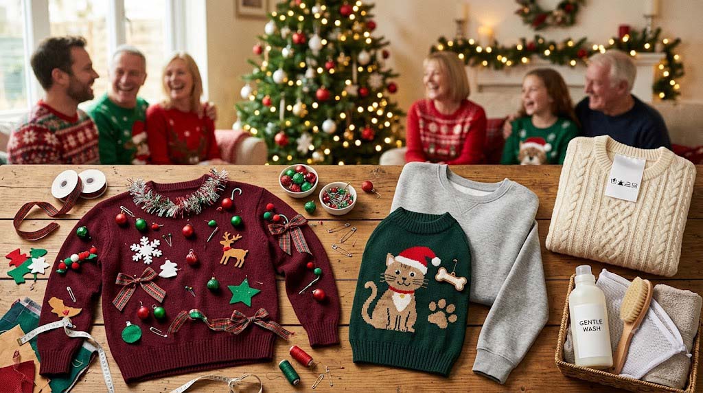 DIY, personalized, comfortable, and care tips for ugly Christmas sweaters DIY, personalized, comfortable, and care tips for ugly Christmas sweaters