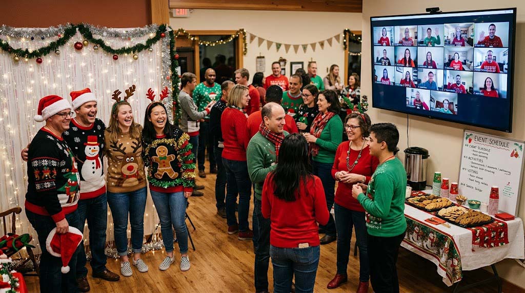 office and school ugly sweater day photo corner and group celebration office and school ugly sweater day photo corner and group celebration
