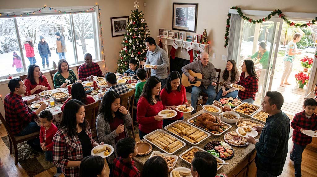 regional and multicultural Christmas foods and traditions in America