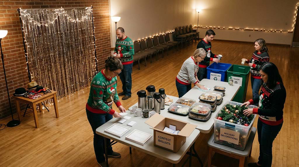 ugly sweater party activities, prizes, drinks, and cleanup checklist ugly sweater party activities, prizes, drinks, and cleanup checklist