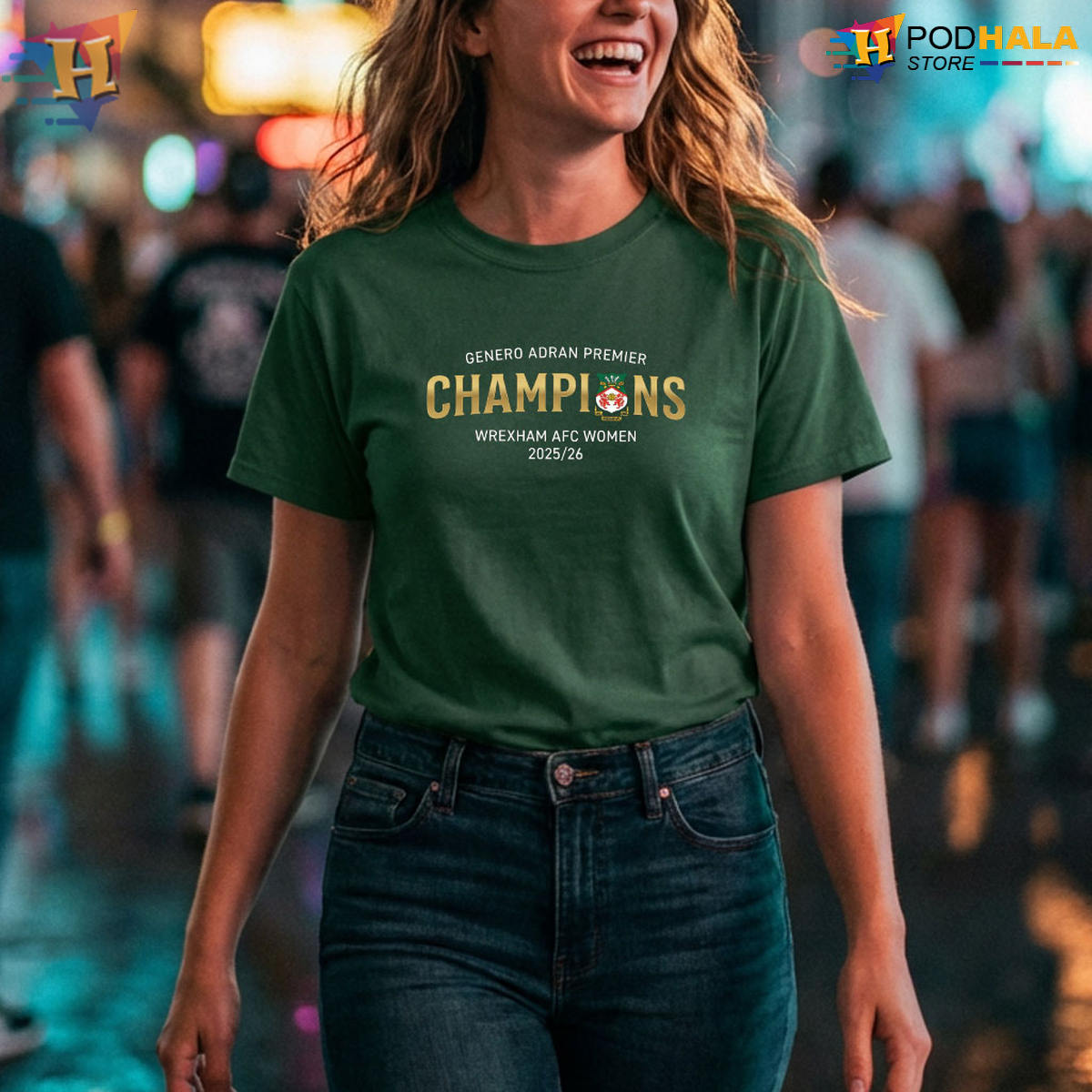 Wrexham AFC Women 2025/26 Genero Adran Premier Football Champions & Fans Shirt Wrexham AFC Women 2025/26 Genero Adran Premier Football Champions & Fans Shirt