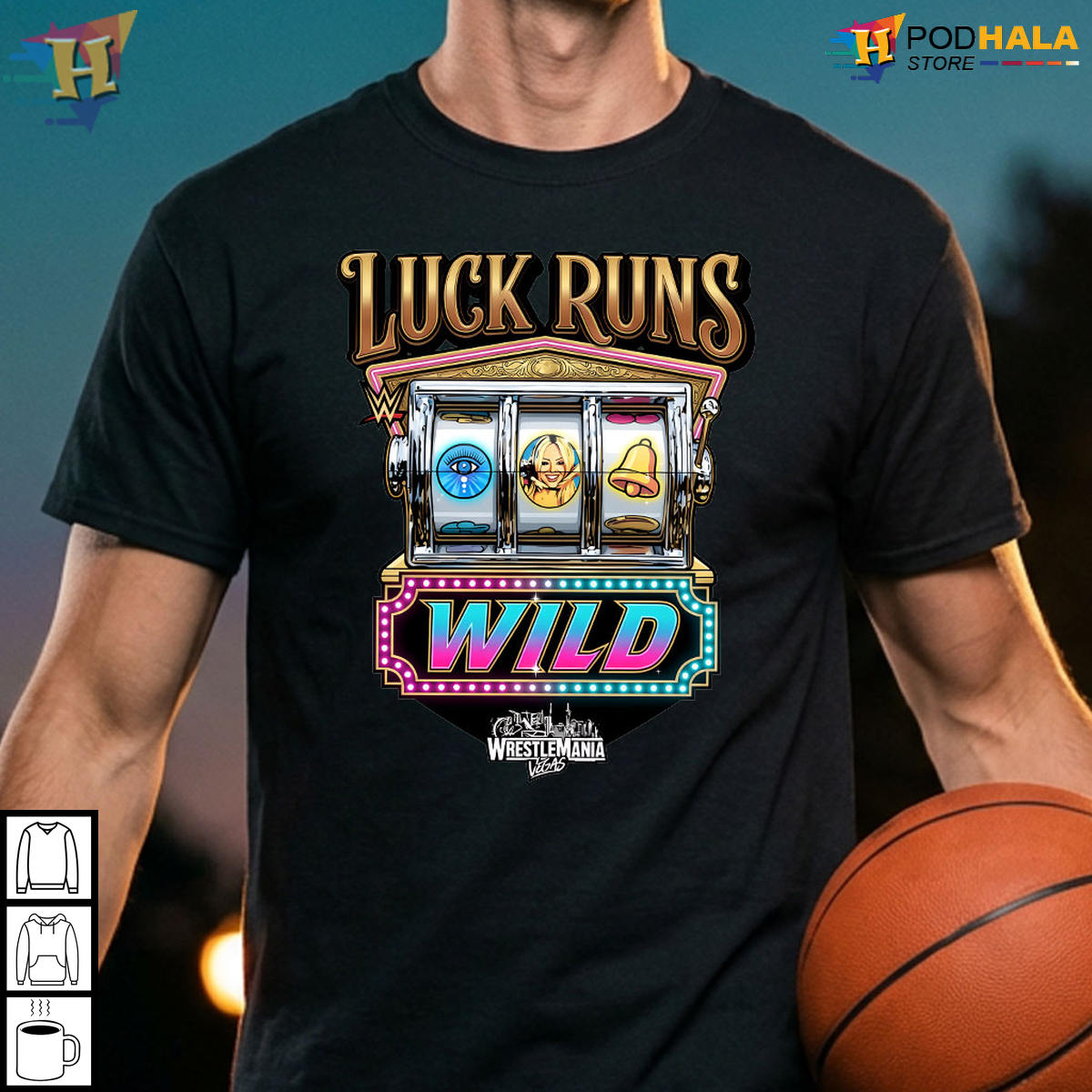 WWE WrestleMania Las Vegas 2026 Wrestling T-Shirt Retro Slot Machine Souvenir