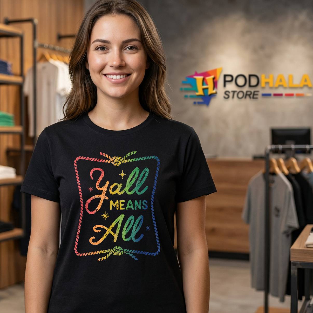 Yall Includes All Western Cowboy T-Shirt LGBTQ Rainbow Pride Ally Mens Yall Includes All Western Cowboy T-Shirt LGBTQ Rainbow Pride Ally Mens