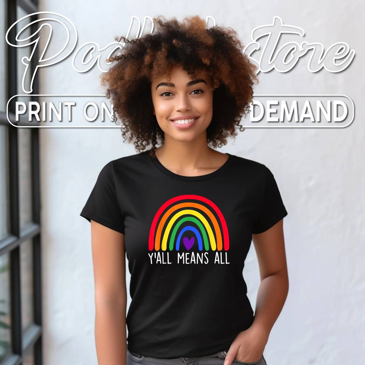 Yall Means Texas Rainbow LGBT Shirt Funny Pride Month Graphic For Mens
