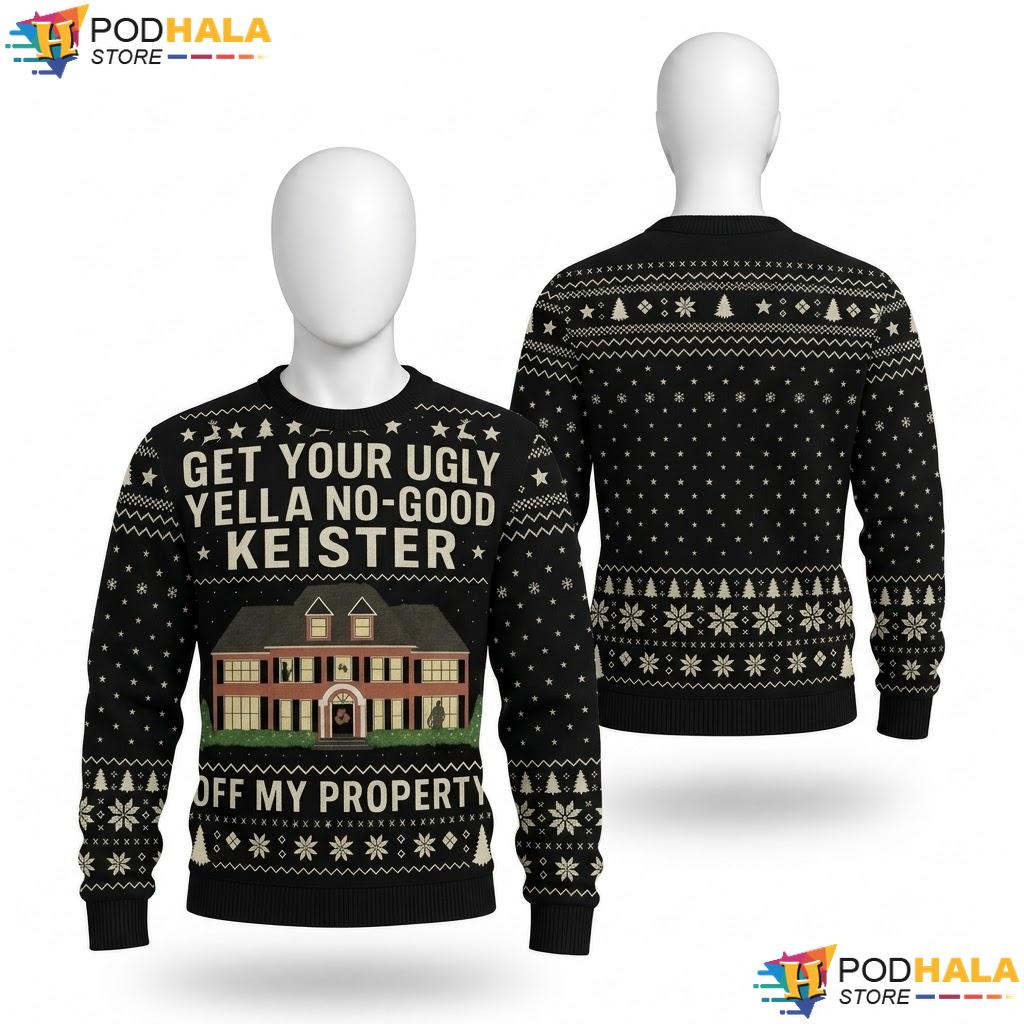 Yella No Good Keister Christmas Sweater Funny Movie Quote Holiday Top