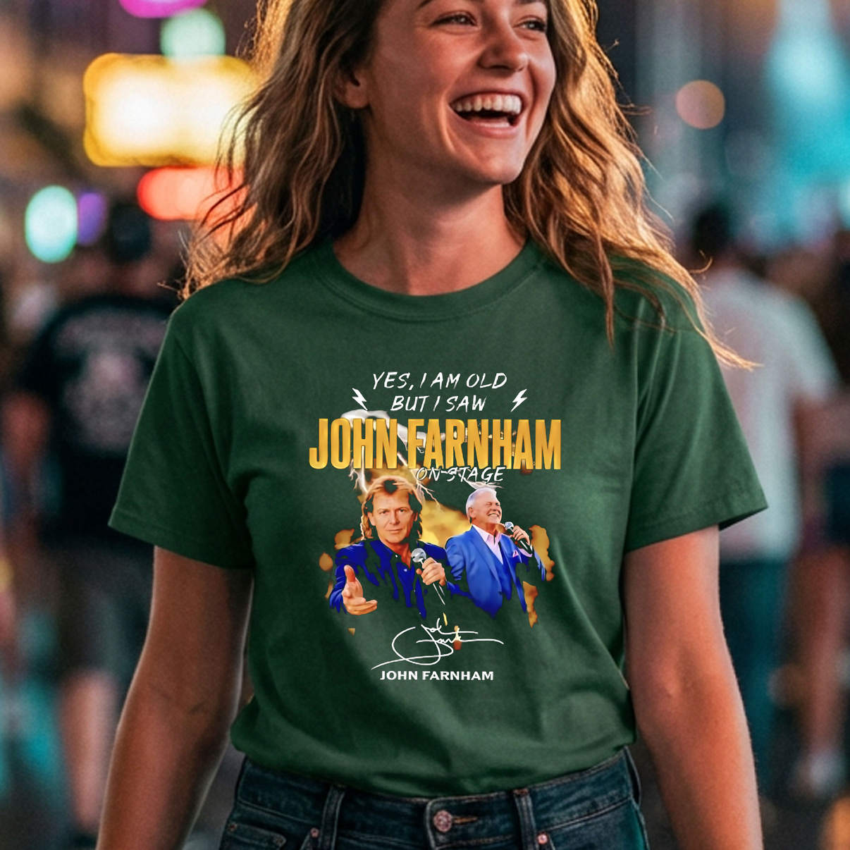 Yes I Am Old But I Saw John Farnham Shirt On Stage Retro Music Graphic Mens