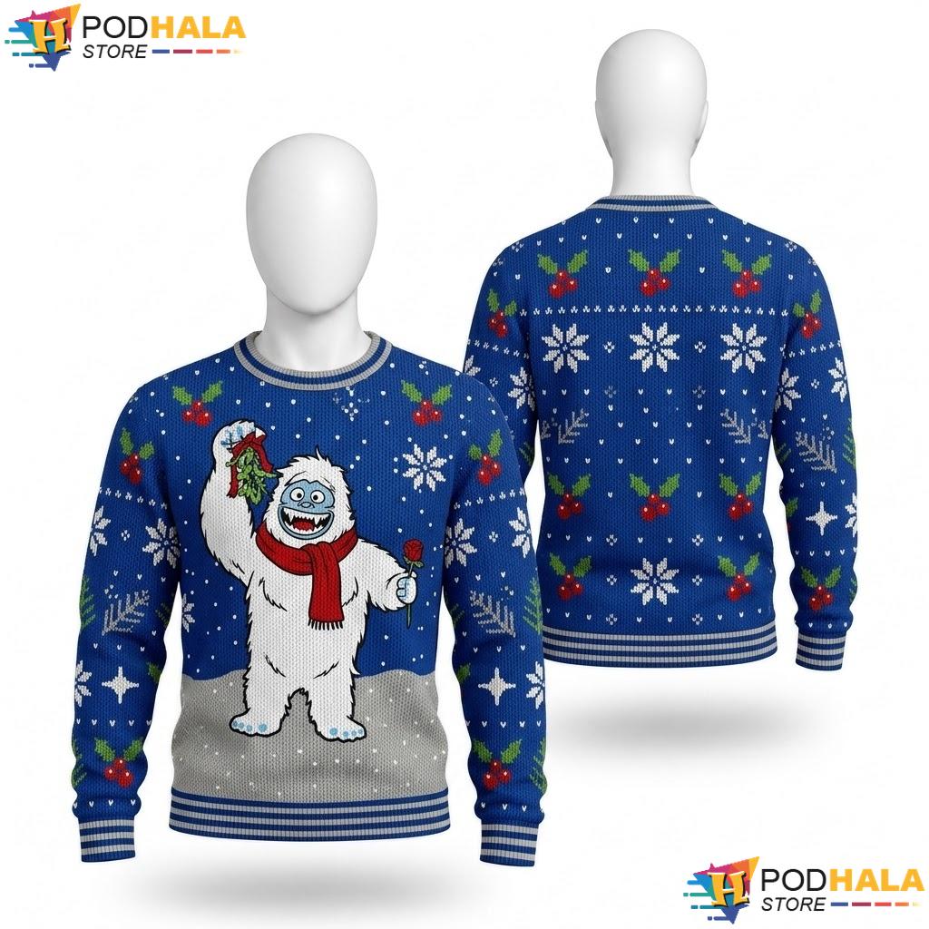 Yeti Vibrant Design Ugly Xmas Sweater Funny Christmas Mens Pullover Top