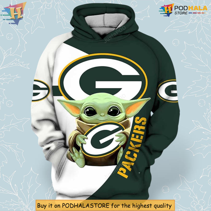 Yoda Star Wars Edition Green Bay Packers Full Print Hoodie Zip Up 3D