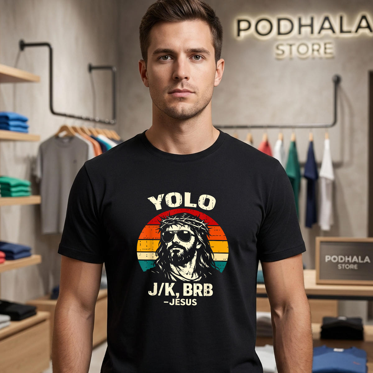 YOLO JK BRB Jesus Easter Day Fan Shirt 2026 Funny Resurrection Christian Gear