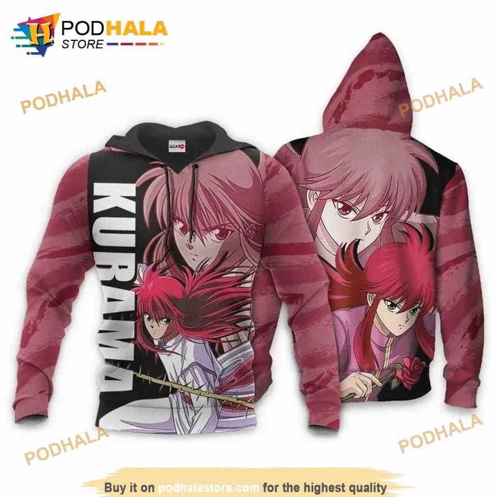 Youko Kurama Yu Yu Hakusho 3d Hoodie With Vibrant Anime Design
