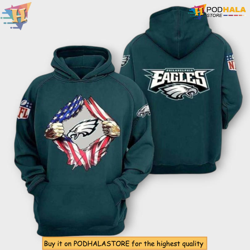 Youth Fan Gear Youth Philadelphia Eagles Hoodie NFL Team 3D Print