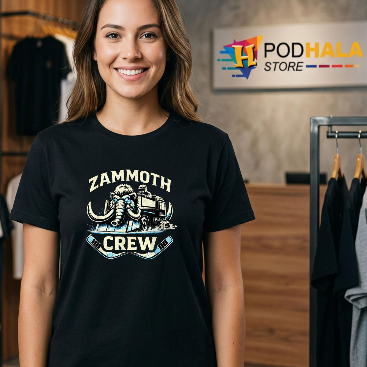 Zammoth Crew Ice Machine Funny Hockey Shirt 2026 Utah Fan Sports Graphic Gear