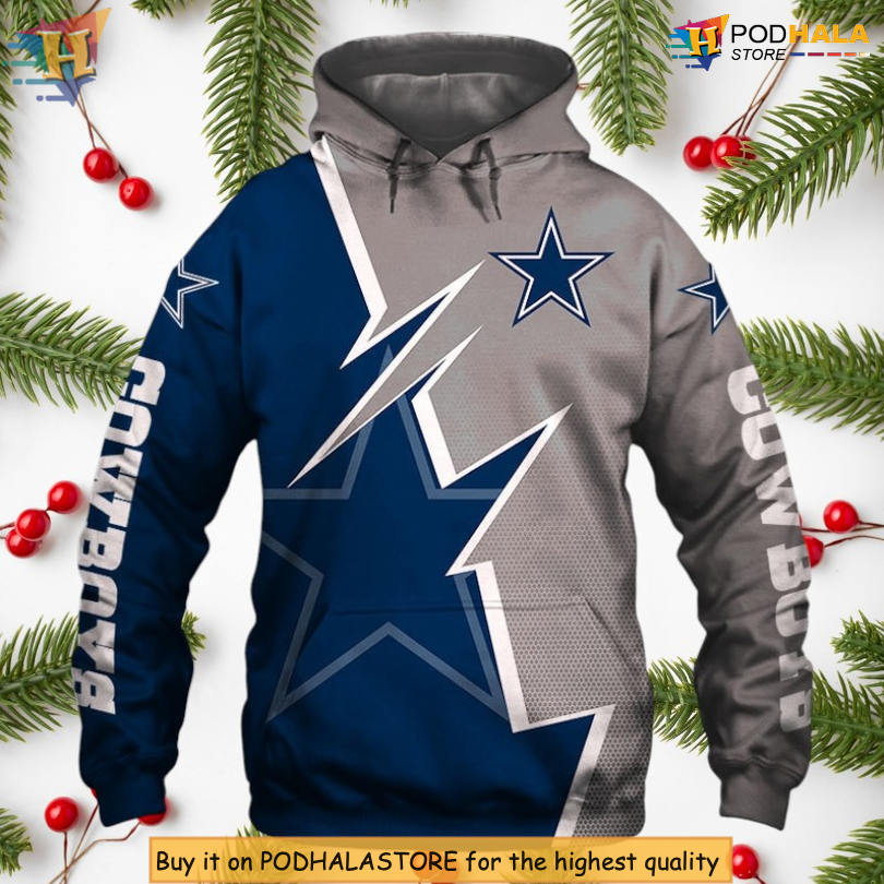 Zigzag Graphic Style Dallas Cowboys Unisex Hoodie 3D Fan Gift