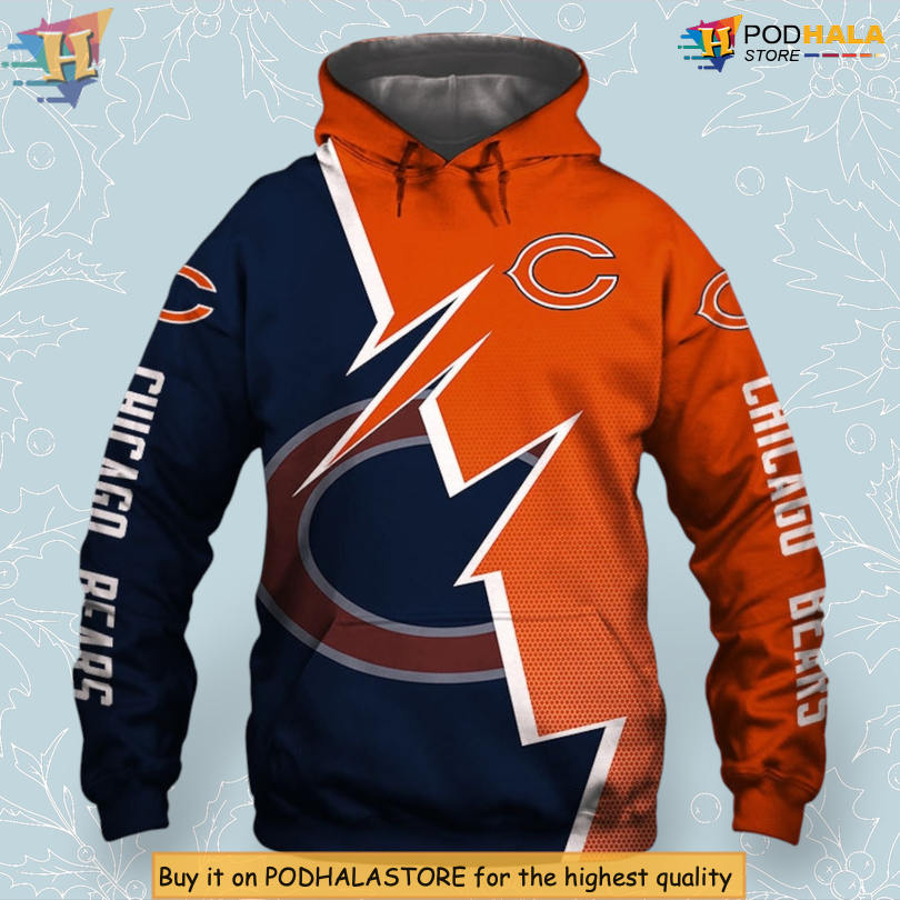 Zigzag Pattern Modern Look Chicago Bears Sweatshirt Hoodie Gift for Fans